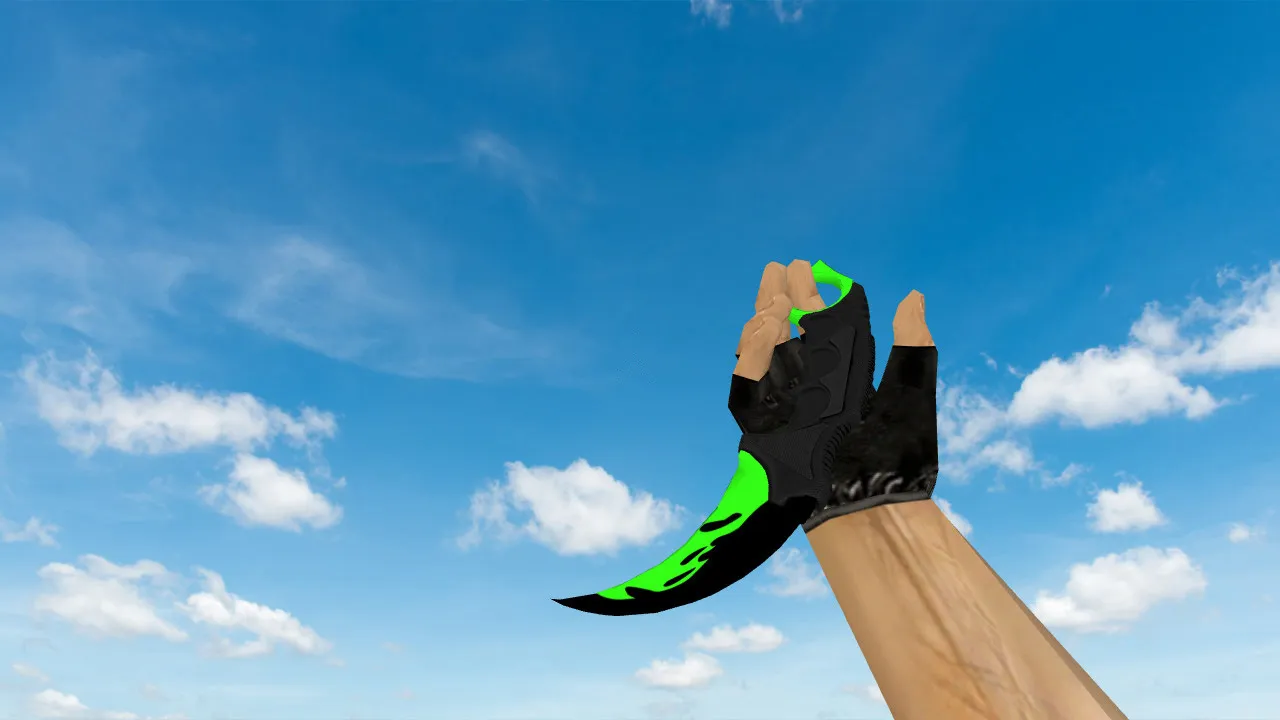 Скриншот Модель ножа «Karambit Neon Skill» v_ / p_ / w_ для CS 1.6: звуки, анимация осмотра и текстуры