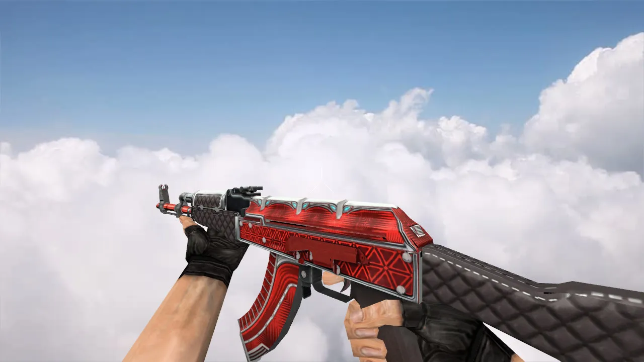 Скриншот Модель «AK-47 Ruby» v_ модели и p_ модели для CS 1.6: звуки, анимация осмотра, текстуры и качество в игре