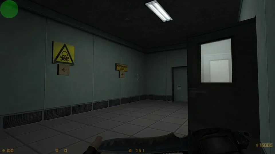 Скриншот  deathrun_toxic_pg для CS 1.6: карта для тренировки, тактика за CT и T, точки ловушек и прохождение