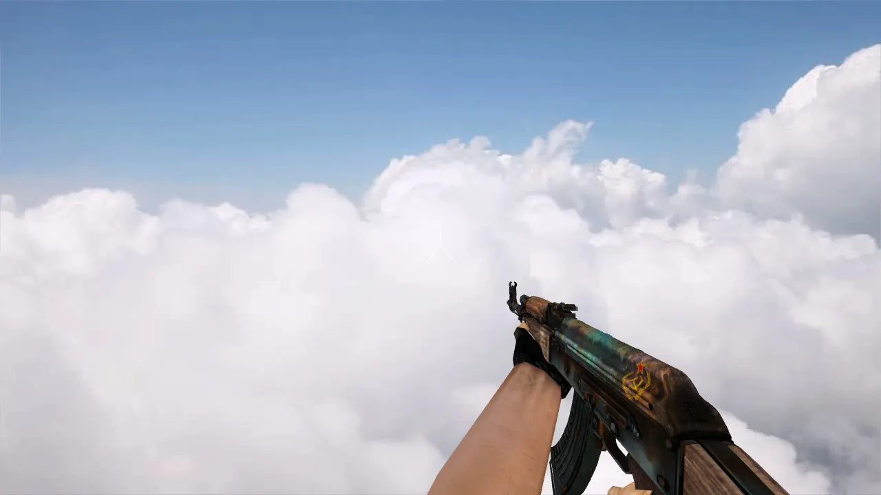 Скриншот Модель v_ak47 Soviet Rust для CS 1.6: p_ и w_ версии, звуки, анимация осмотра и качество текстур