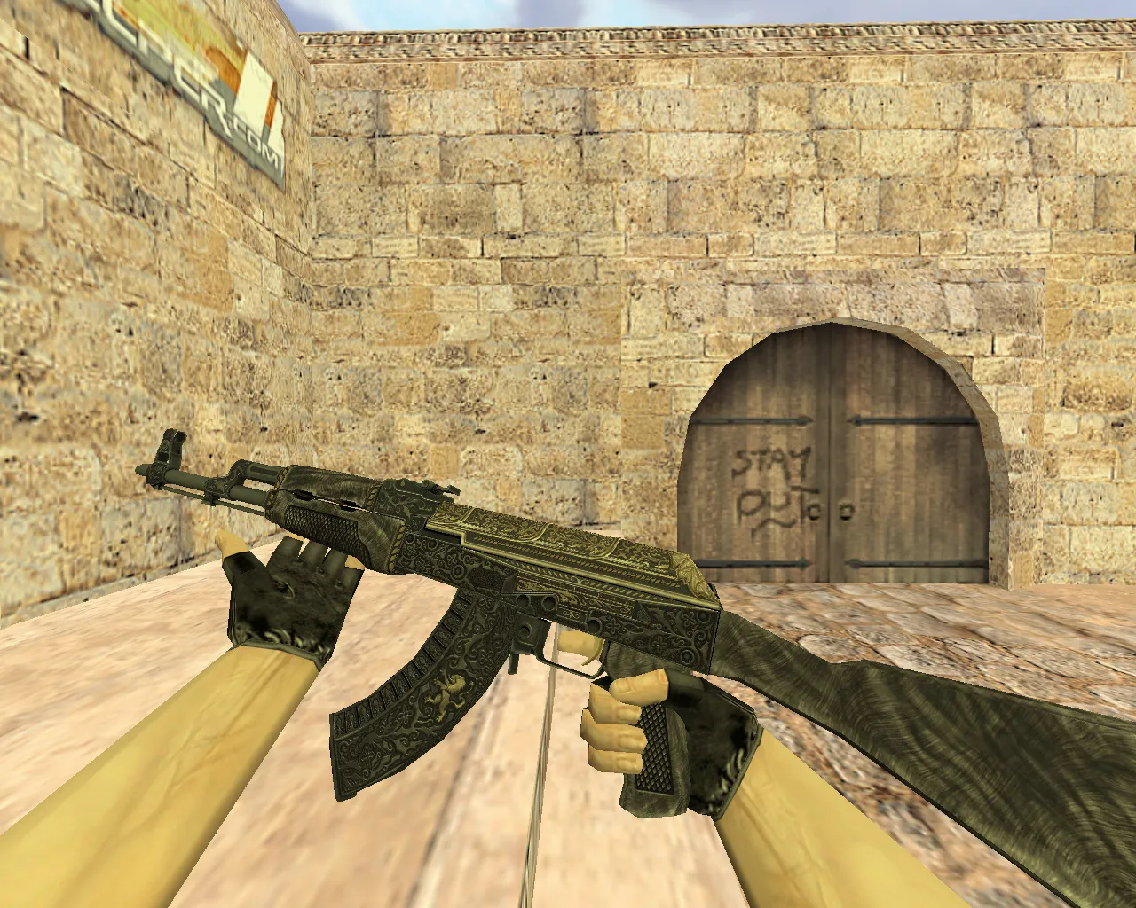Скриншот Модель АК-47 «Гордость» для CS 1.6: v_ и p_ модели, звуки, анимация осмотра и качество текстур
