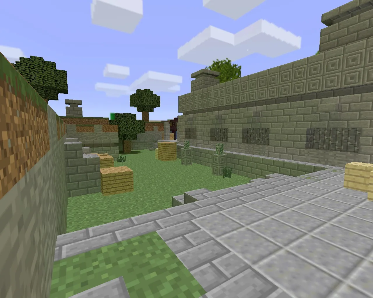 Скриншот  Карта de_aztec_minecraft для CS 1.6: точки, маршруты, .nav для ботов и оптимизация wpoly/epoly