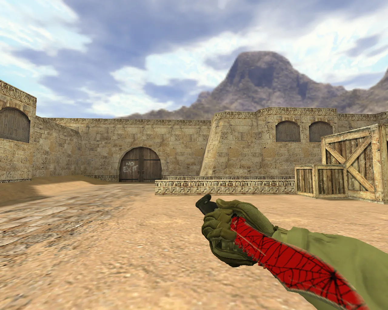 Скриншот Модель ножа «Боуи Кровавая паутина» для CS 1.6: v_ / p_ / w_ модели, звук и анимация осмотра