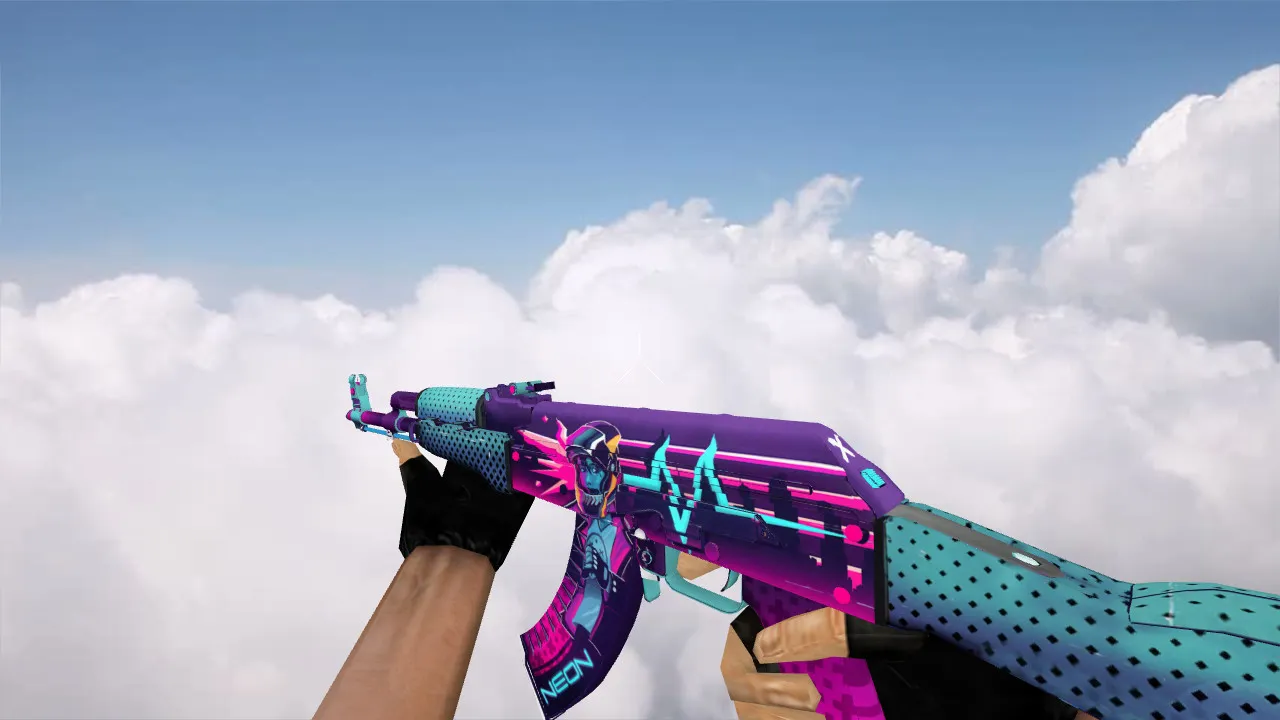 Скриншот Модель «AK-47 Neon Rider» для CS 1.6 | Уникальный стиль и качество