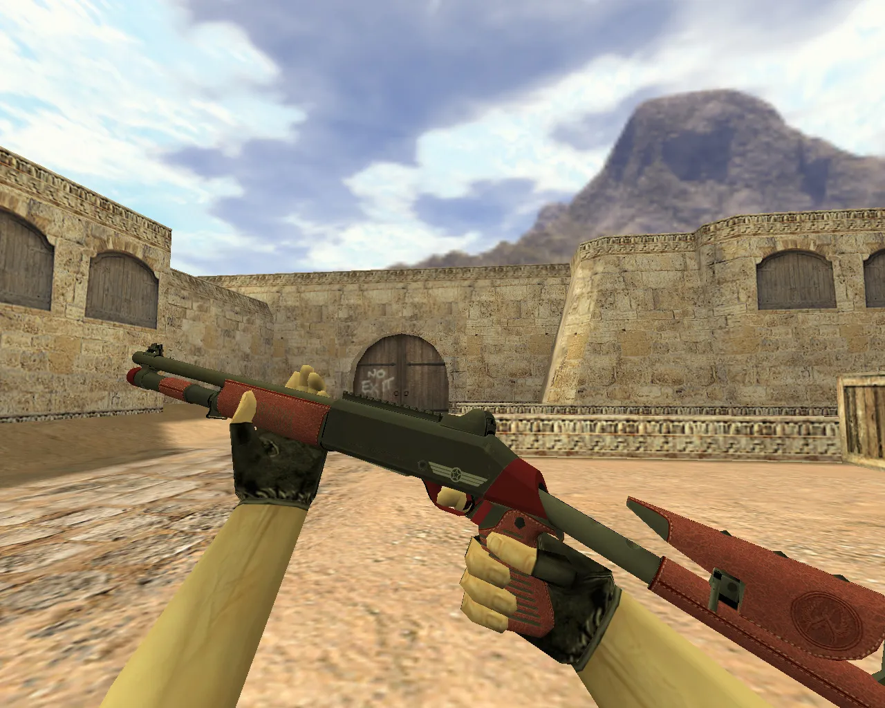 Скриншот Модель XM1014 Красная кожа для CS 1.6 - Оружие в игре