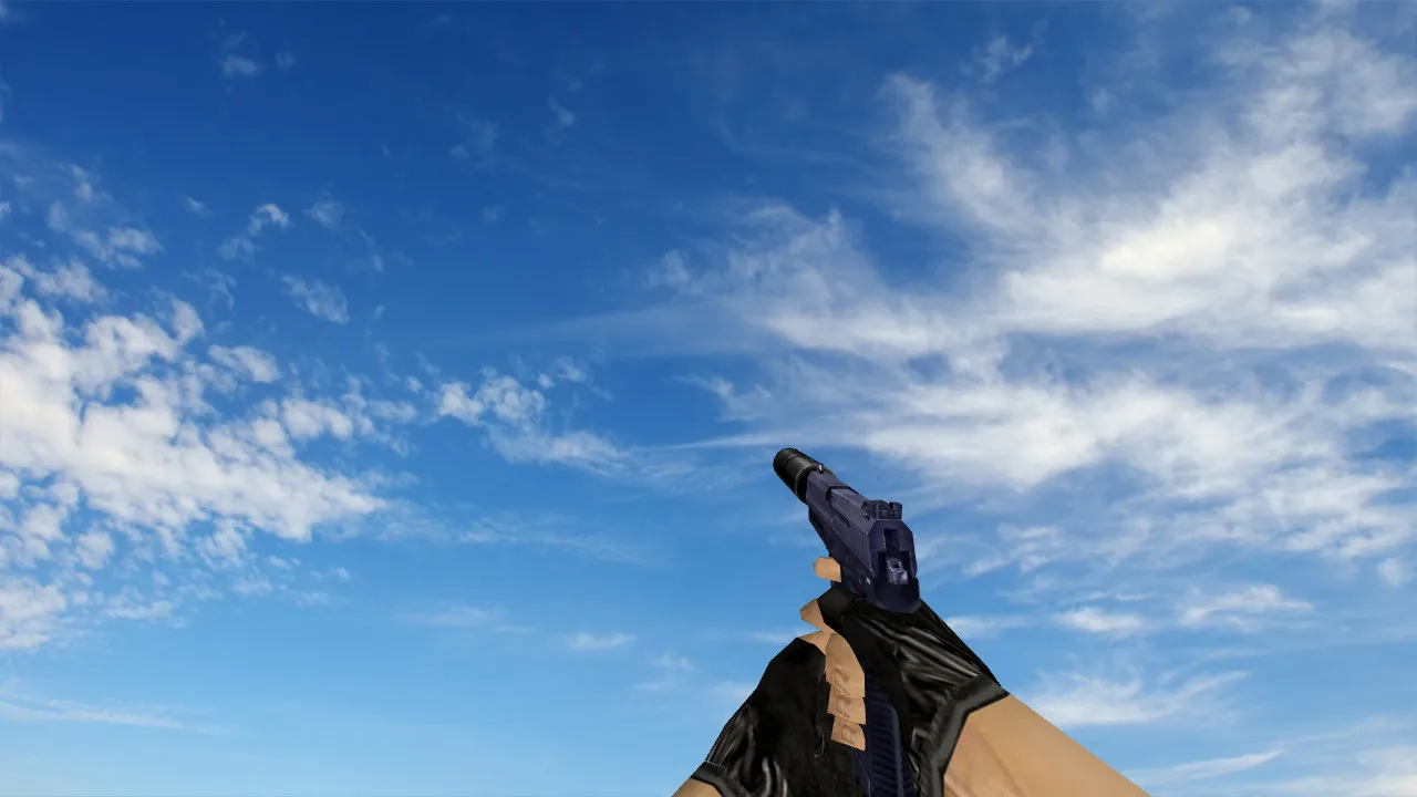 Скриншот  Пак моделей оружия «Сглаженные стандартные модели» для CS 1.6: v_, p_, w_ модели, звуки, анимация осмотра и качество текстур