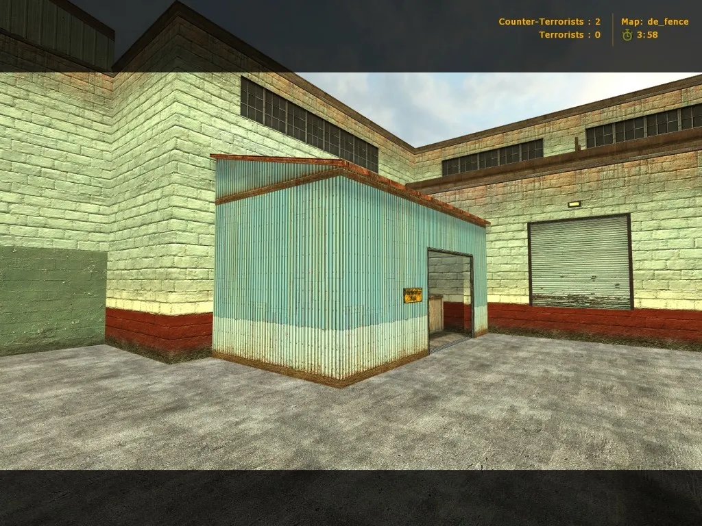 Скриншот  Карта de_fence для CS 1.6: баланс сторон, точки, .nav для ботов и оптимизация wpoly/epoly