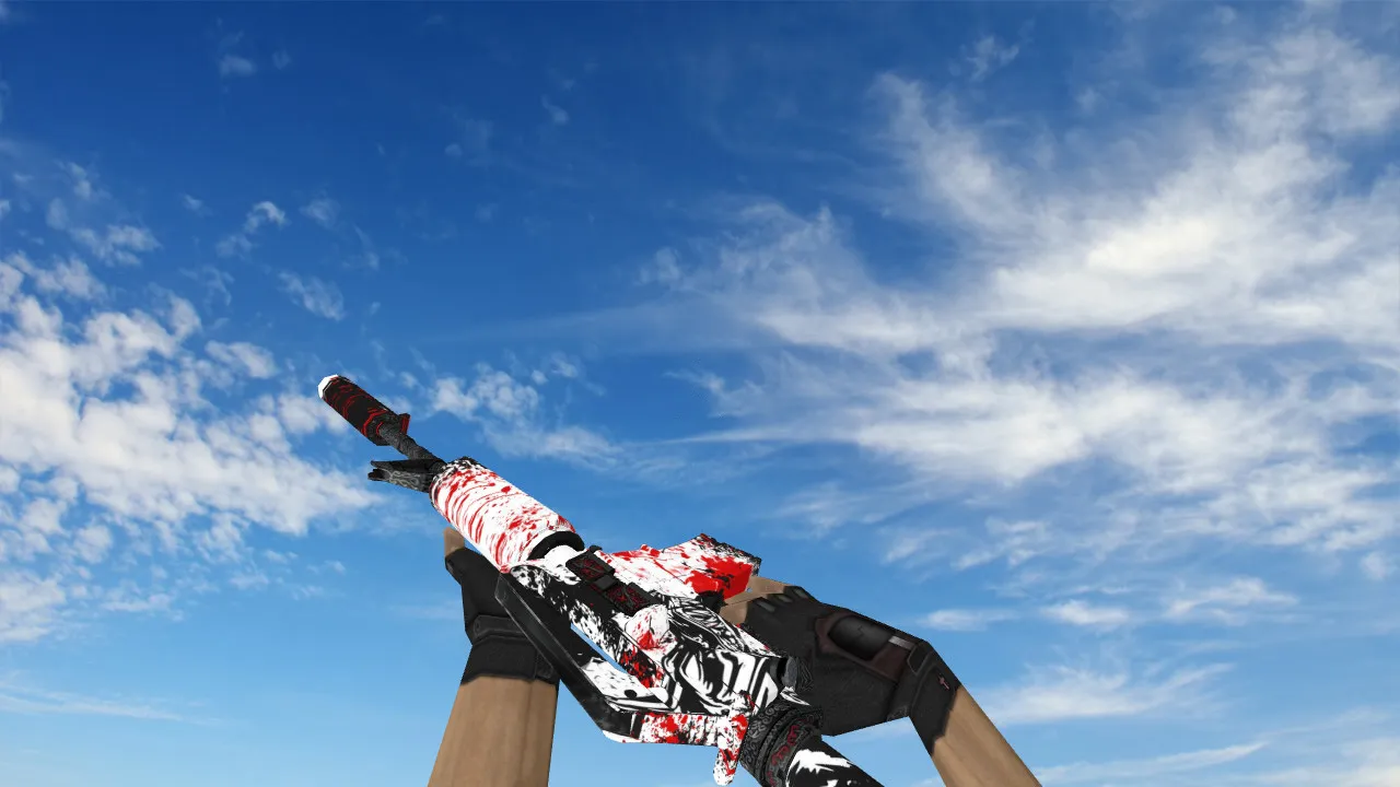 Скриншот Модель M4A1 Victim v_/p_/w_ для CS 1.6: звуки, анимация осмотра и качество текстур