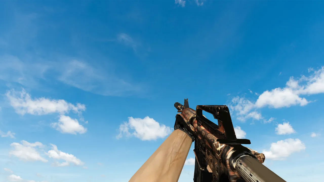 Скриншот Модель M4A1 Biker v_m4a1 для CS 1.6: точная анимация осмотра, звуки, текстуры и настройка