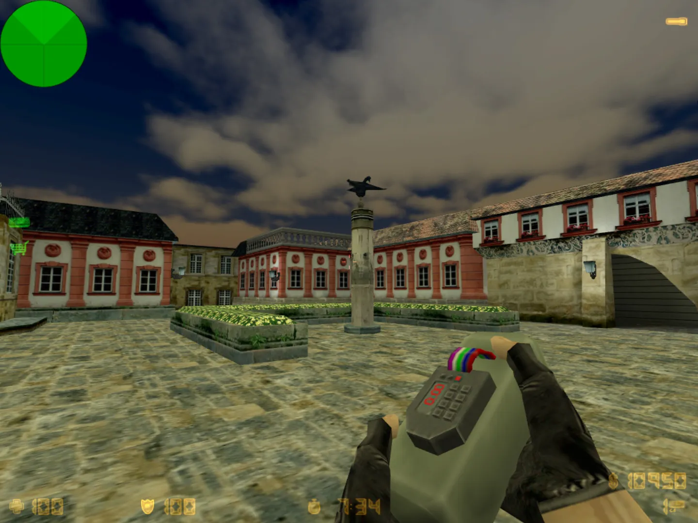 Скриншот  Карта de_aristocracy_test для CS 1.6: баланс сторон, точки под каты, .nav для ботов и оптимизация под FPS