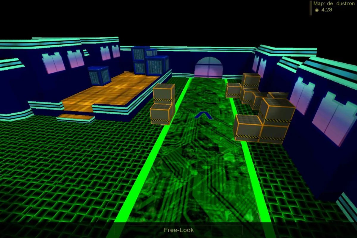 Скриншот  Карта de_dustron для CS 1.6: точки, .nav для ботов, оптимизация wpoly/epoly и баланс сторон