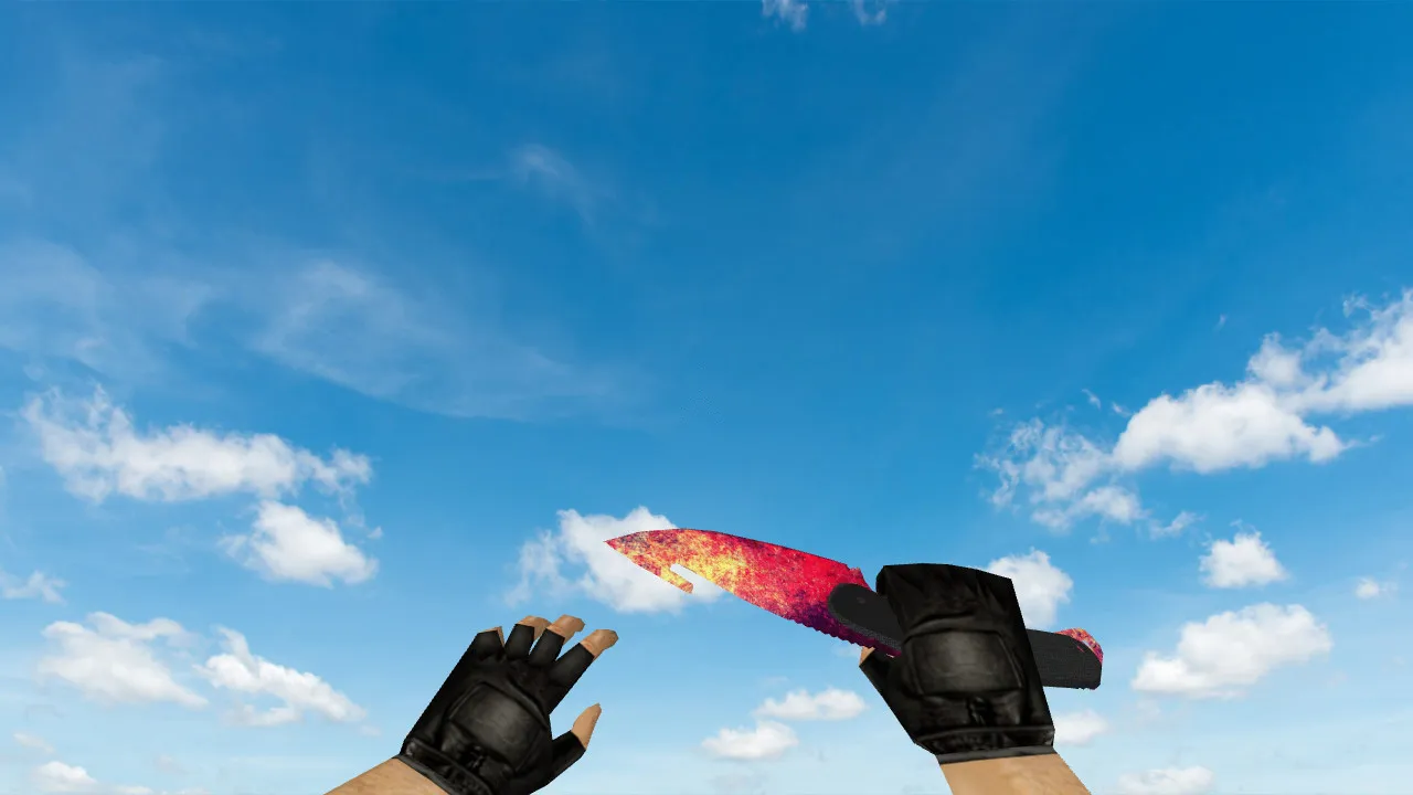 Скриншот Gut Knife Neon Impulse v_ / p_ / w_ модель для CS 1.6: звук, анимация осмотра, качество текстур