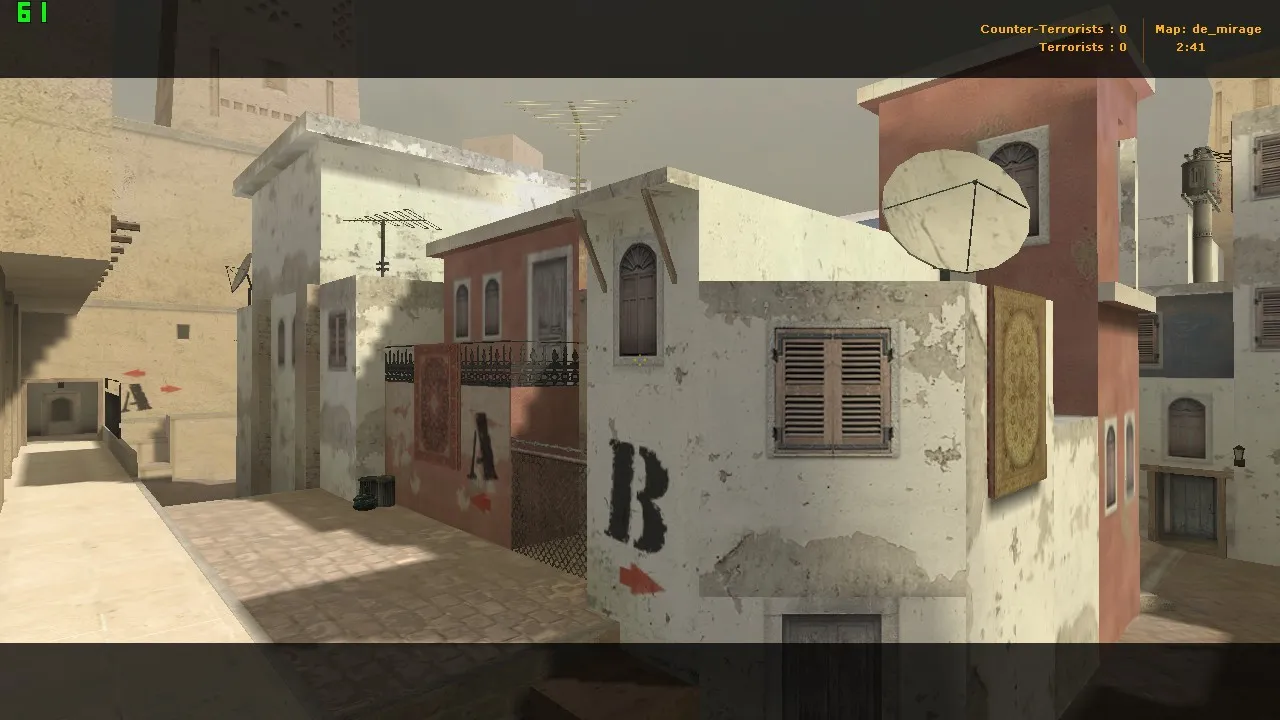 Скриншот Карта cso_mirage для CS 1.6: точки, тактика за CT/T, .nav для ботов, оптимизация wpoly/epoly