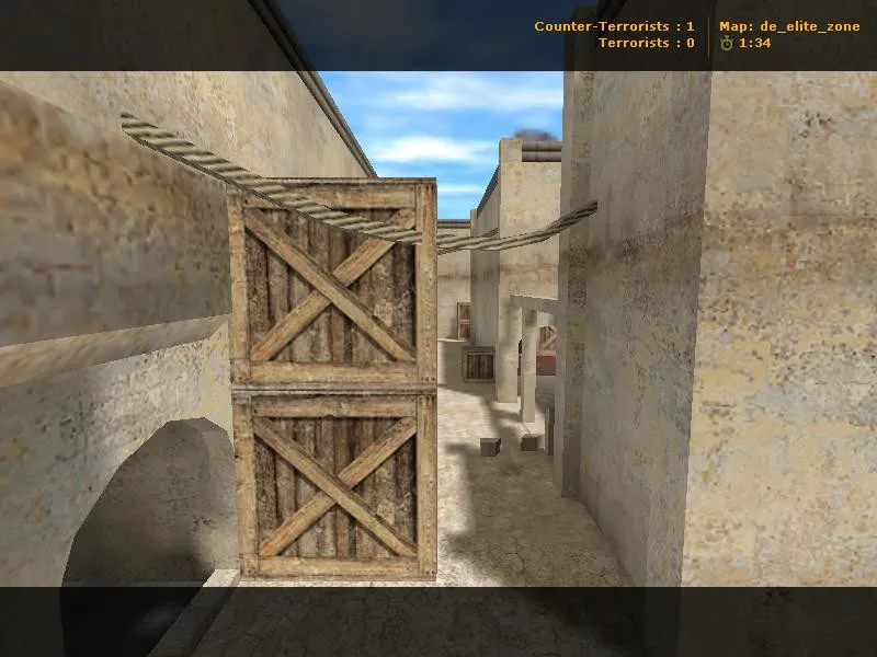 Скриншот de_elite_zone для CS 1.6: карта, точки, .nav и оптимизация (wpoly/epoly)