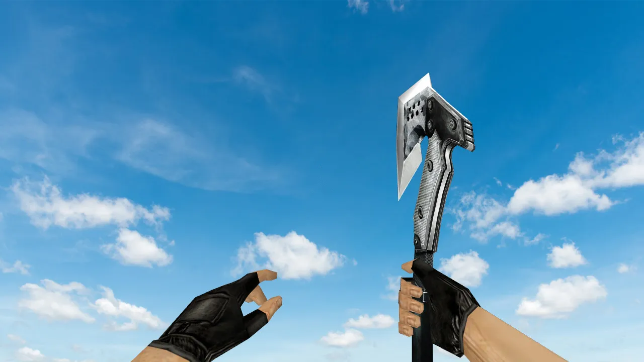 Скриншот Модель ножа v_ CF Combat Axe Normal для CS 1.6: звуки, анимация осмотра, качество текстур