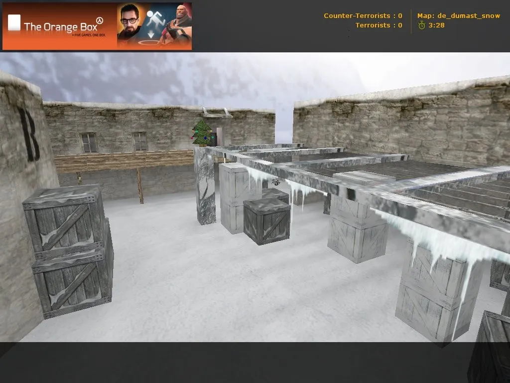Скриншот  Карта de_dumast_snow для CS 1.6: баланс сторон, точки, оптимизация, .nav и настройки ботов