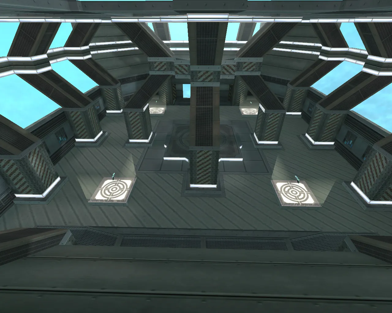 Скриншот  Карта awp_waterworld для CS 1.6: точки под AWP, маршруты, .nav и оптимизация wpoly/epoly