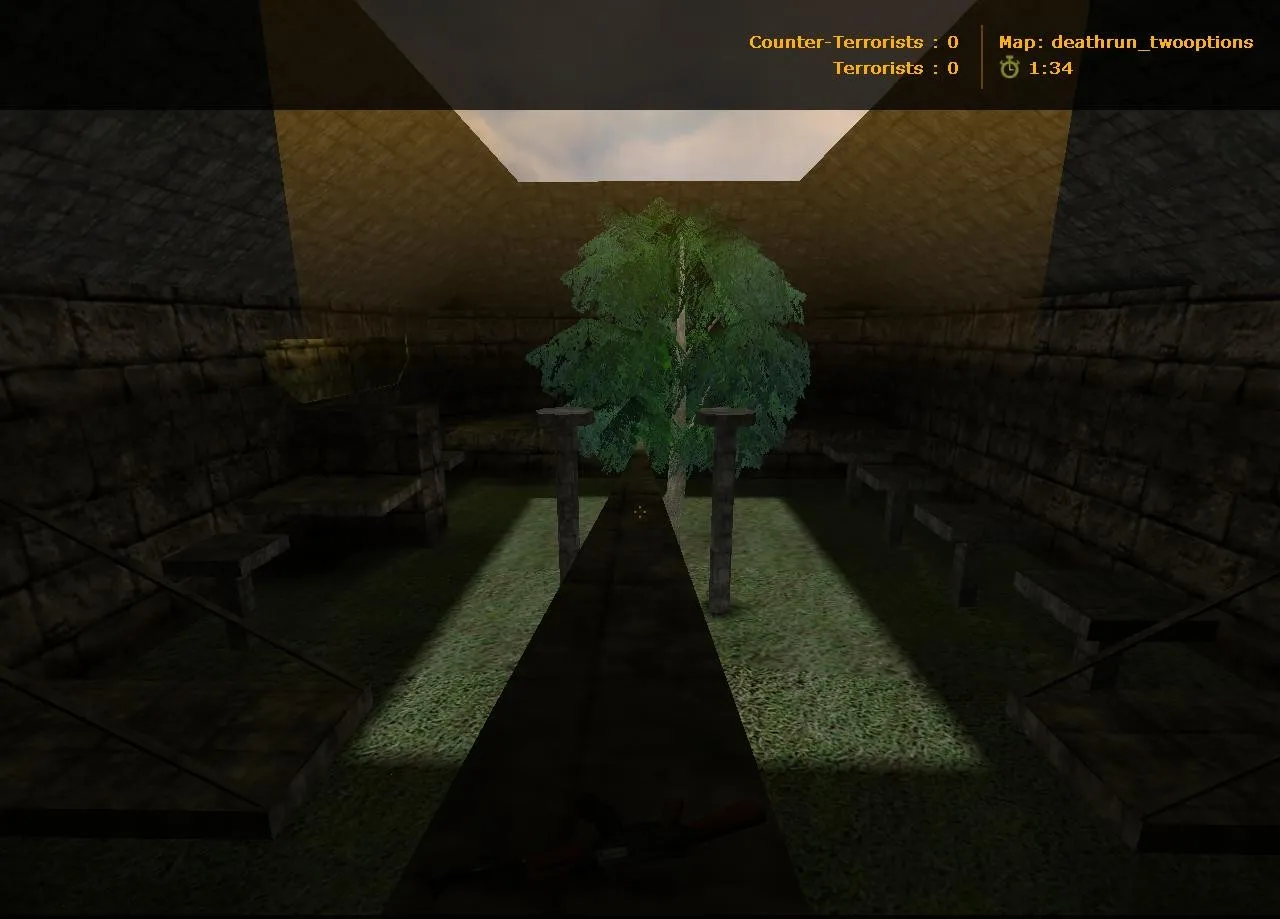 Скриншот  deathrun_twooptions_fix для CS 1.6: баланс сторон, точки, .nav для ботов и оптимизация