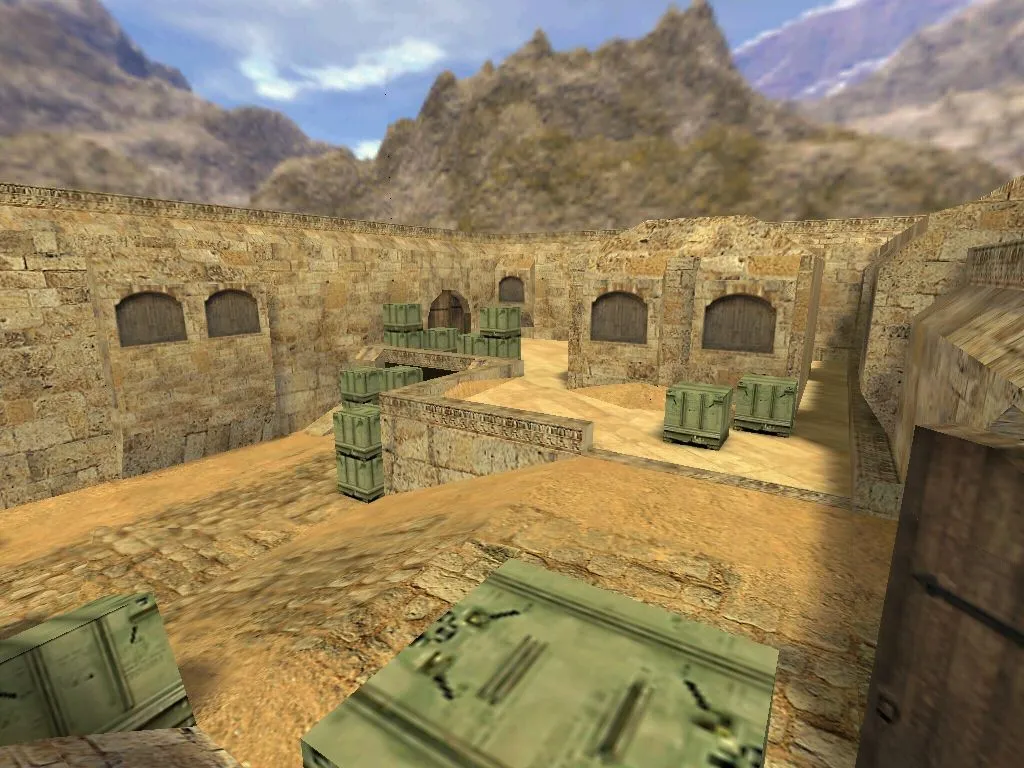 Скриншот  Карта de_sandrush для CS 1.6: подробный анализ и стратегии
