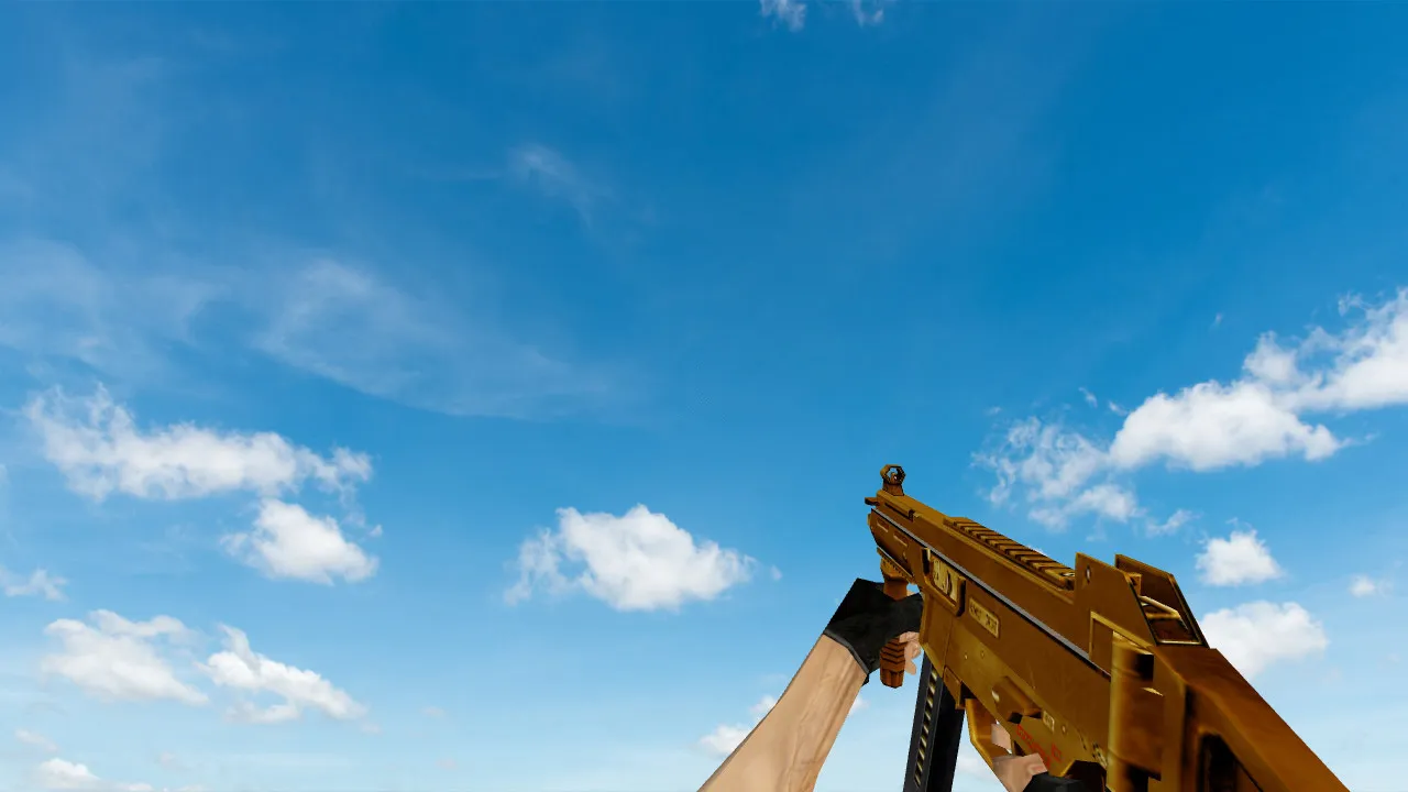 Скриншот  Пак моделей оружия «Gold Weapons Pack V3» для CS 1.6: v_ p_ w_ модели, звуки, анимация осмотра