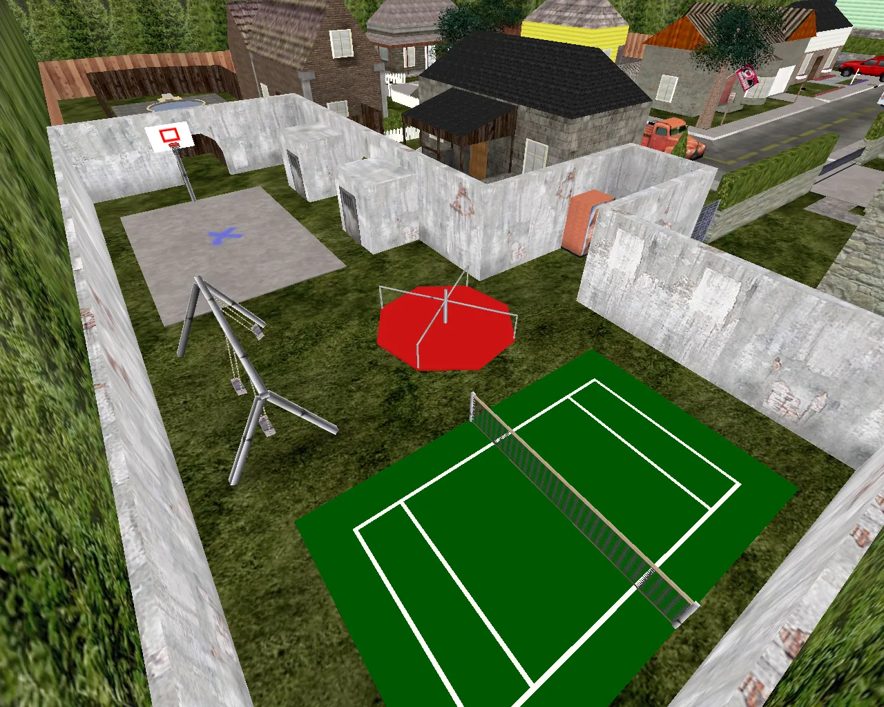 Скриншот  Карта de_neighborhood для CS 1.6: Тактические особенности и оптимизация