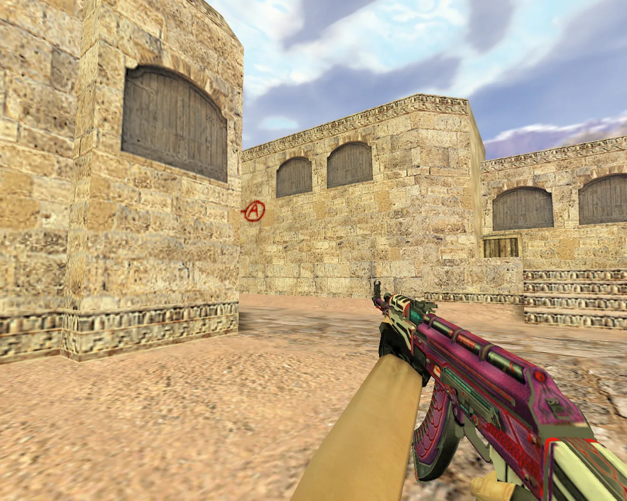 Скриншот Модель АК-47 Кибервоин для CS 1.6 - Уникальная модель с качественной анимацией