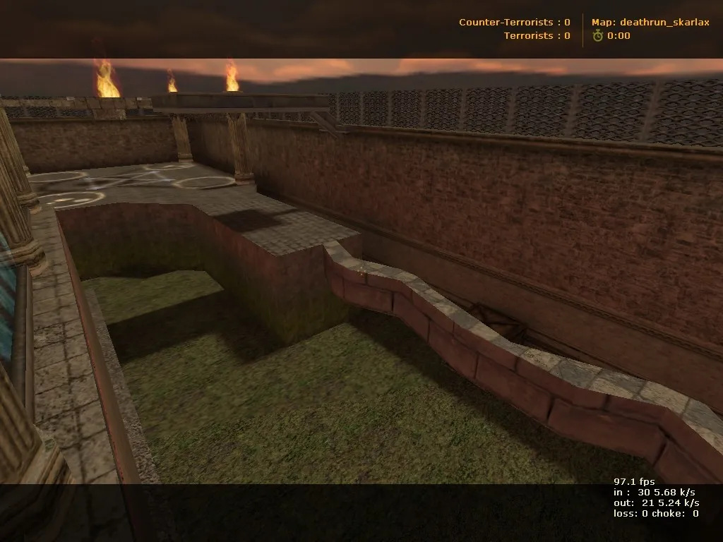 Скриншот  deathrun_skarlax для CS 1.6: тактика за терр/контр, точки, настройка ботов, .nav и оптимизация