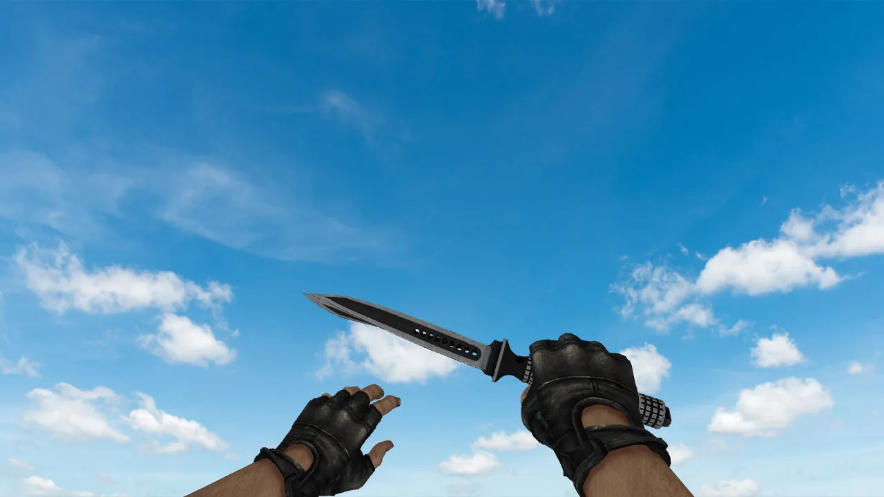 Скриншот Модель ножа «Jagdkommando Tri-Dagger» для CS 1.6: v_, p_, w_, звуки, анимация осмотра и качество текстур