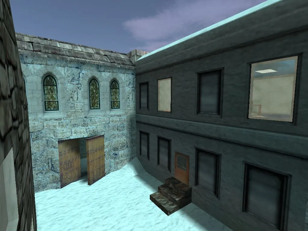 Скриншот  Карта de_december для CS 1.6: точки, баланс сторон, оптимизация wpoly/epoly и .nav для ботов