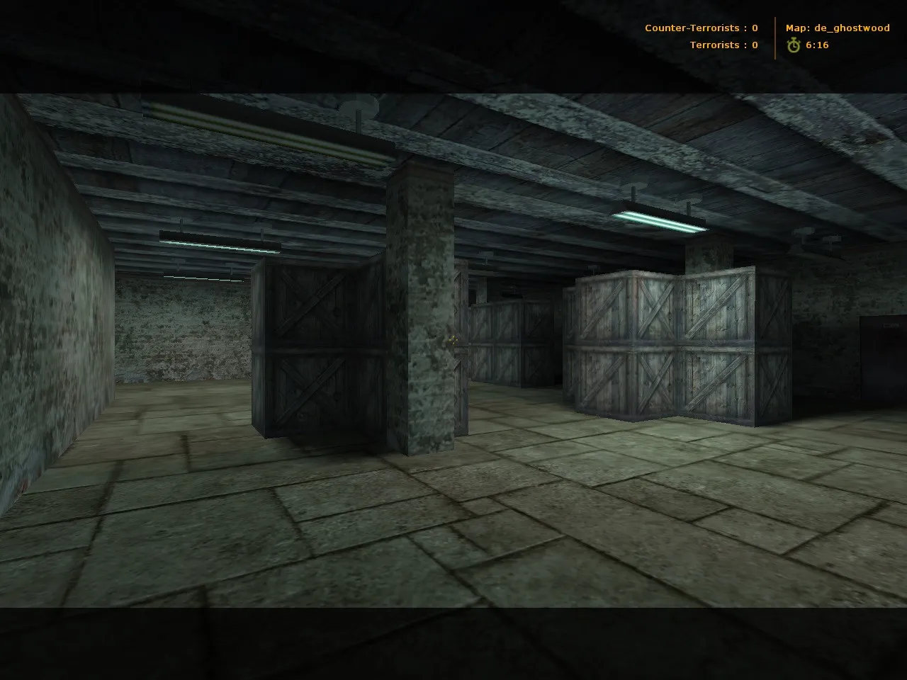 Скриншот  de_ghostwood для CS 1.6: обзор DE-карты, точки, маршруты и настройки ботов