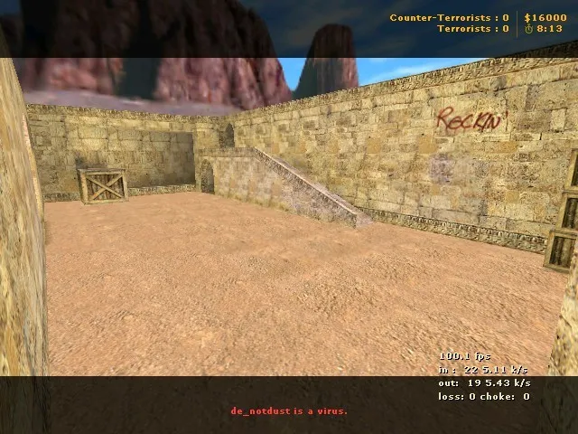 Скриншот Карта de_notdust для CS 1.6: оптимизация и тактика