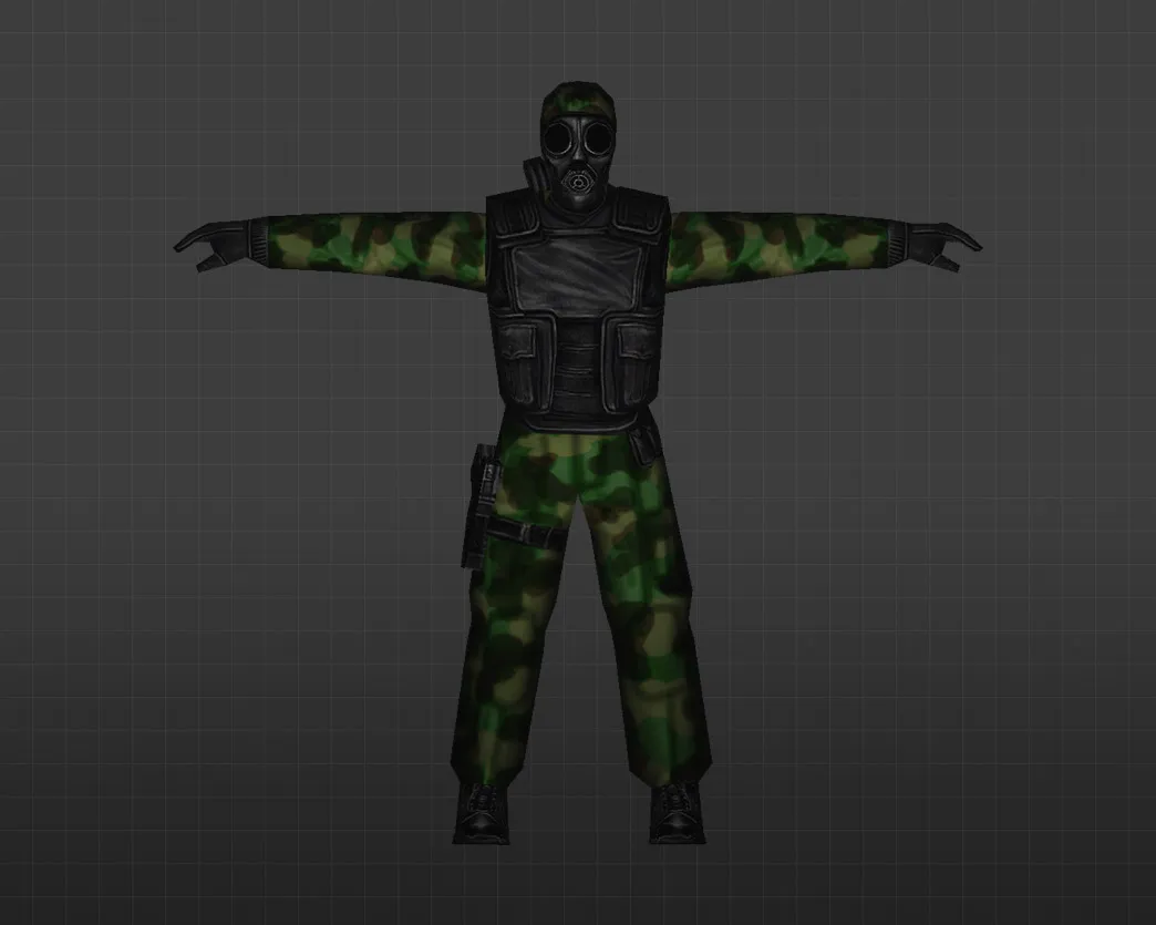 Скриншот Модель 'Лесной спецназ' для CS 1.6 - Уникальный скин для вашего игрока