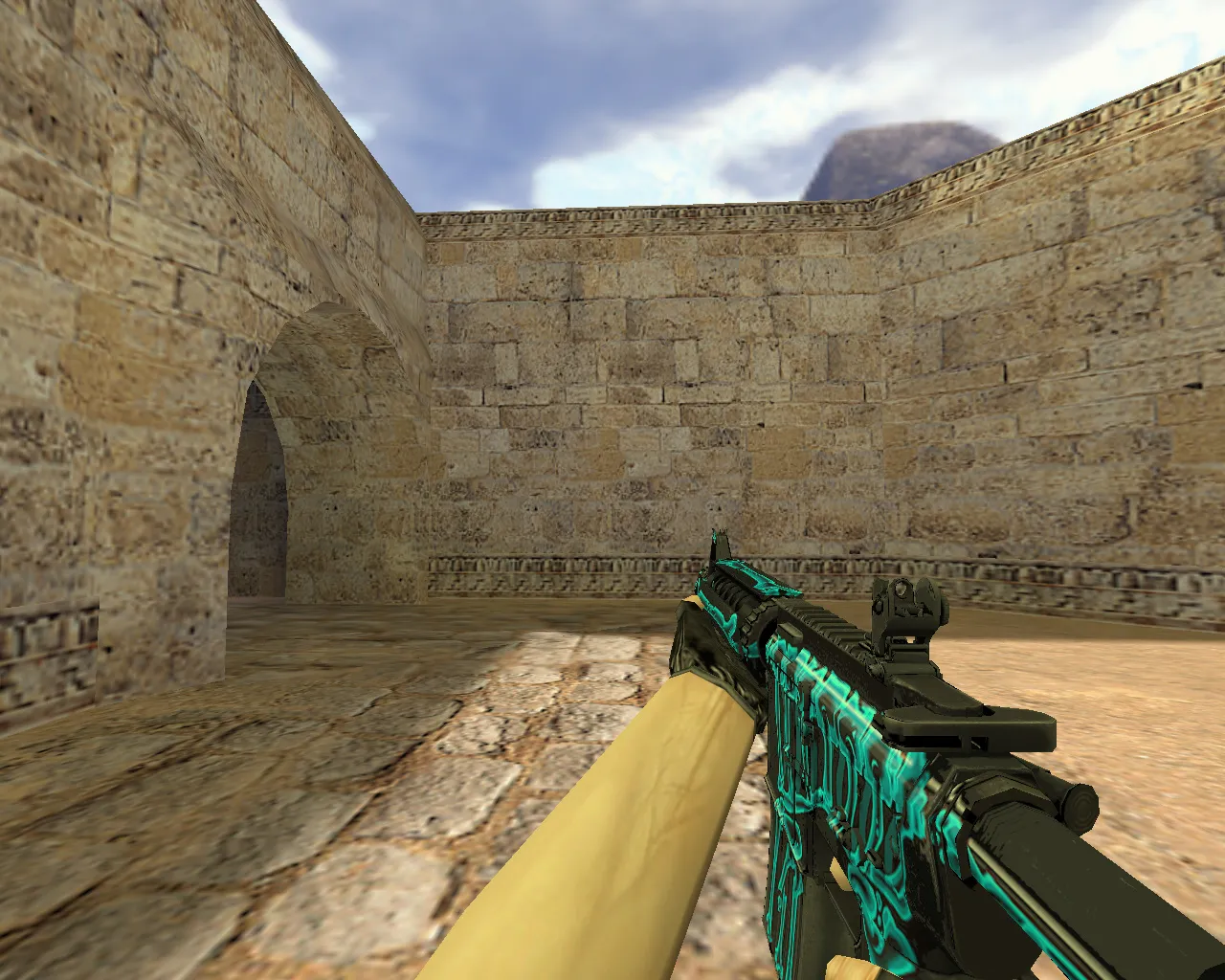 Скриншот Модель «М4А4 Рентген» v_ М4А1 для CS 1.6: p_ и w_ руки, звуки, анимация осмотра, текстуры