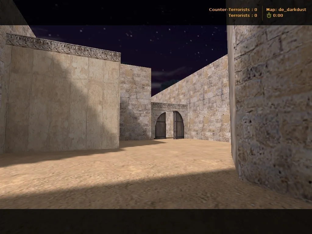 Скриншот  de_darkdust для CS 1.6: карта, точки, .nav для ботов, wpoly/epoly и баланс сторон