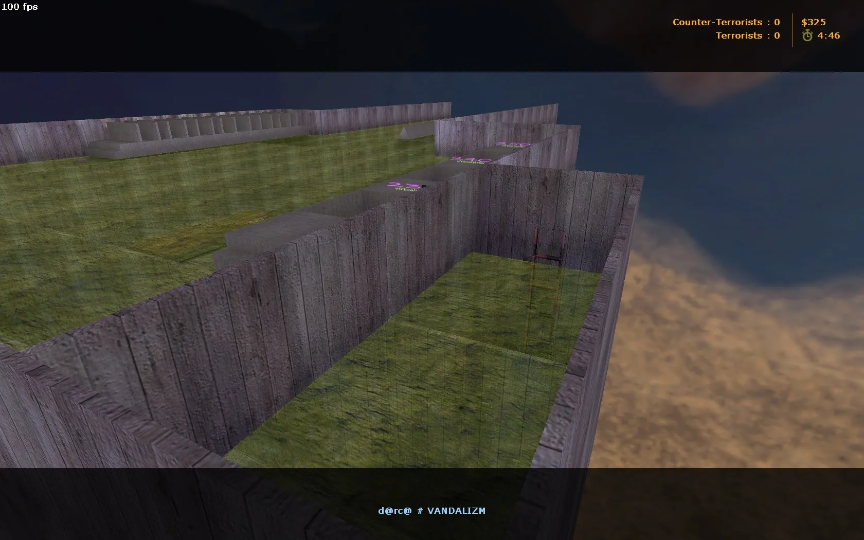 Скриншот  deathrun_virtualstrike_v2 — карта для CS 1.6: точки, маршруты, .nav и оптимизация