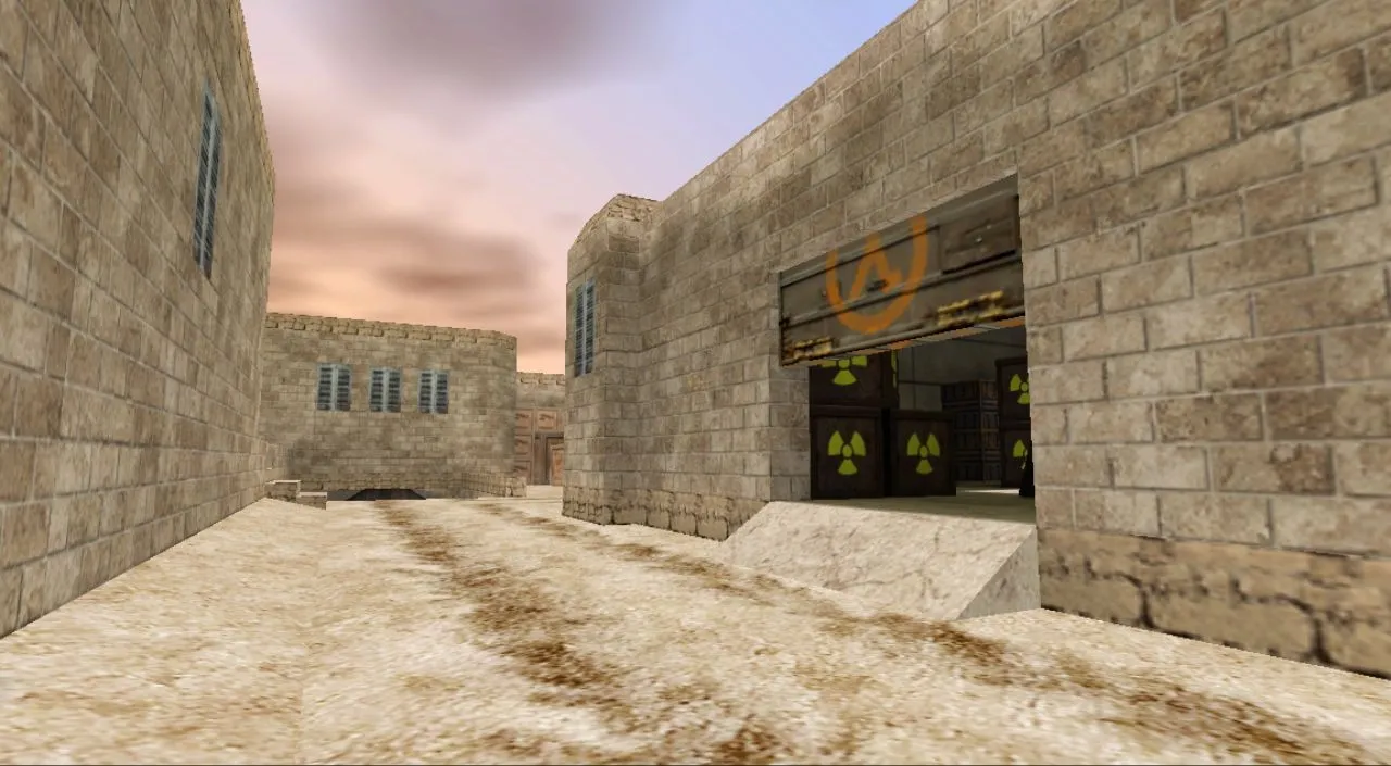 Скриншот  de_dust2_3x3_nuclear_summer для CS 1.6: тактика, точки, .nav для ботов и оптимизация карты