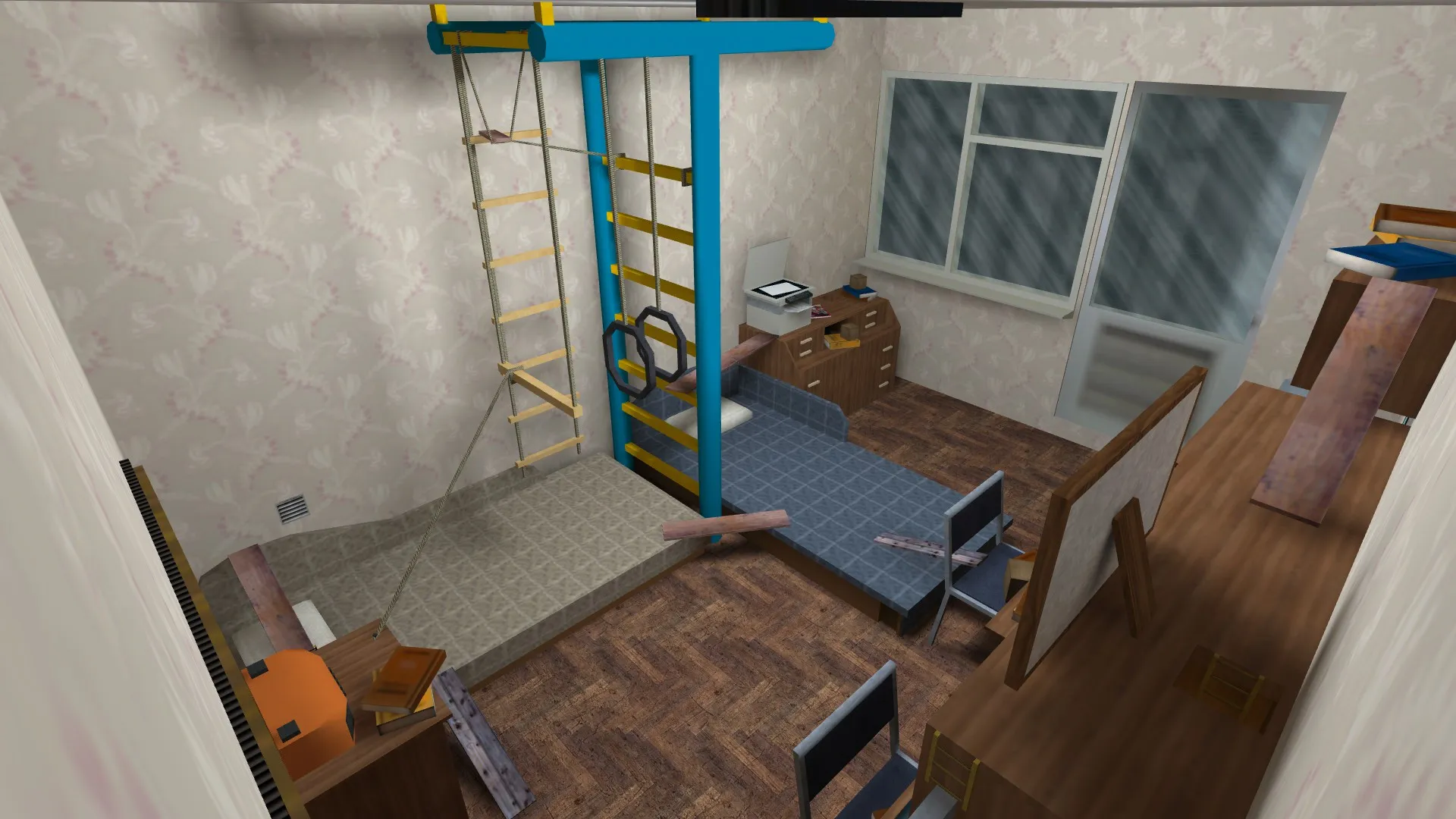 Скриншот  Карта de_rats_room для CS 1.6 - тактические возможности и оптимизация