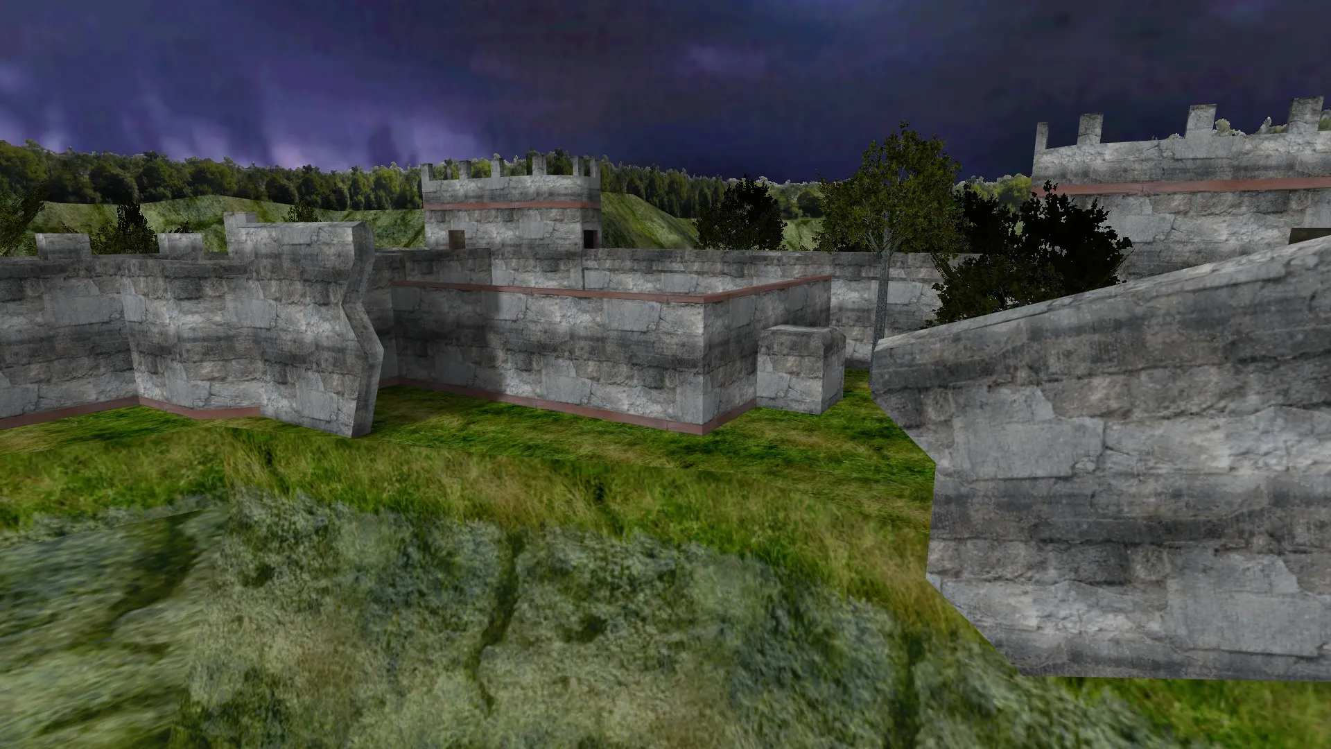 Скриншот  de_cliffcastle для CS 1.6: обзор карты, точки, прохождение, .nav и оптимизация