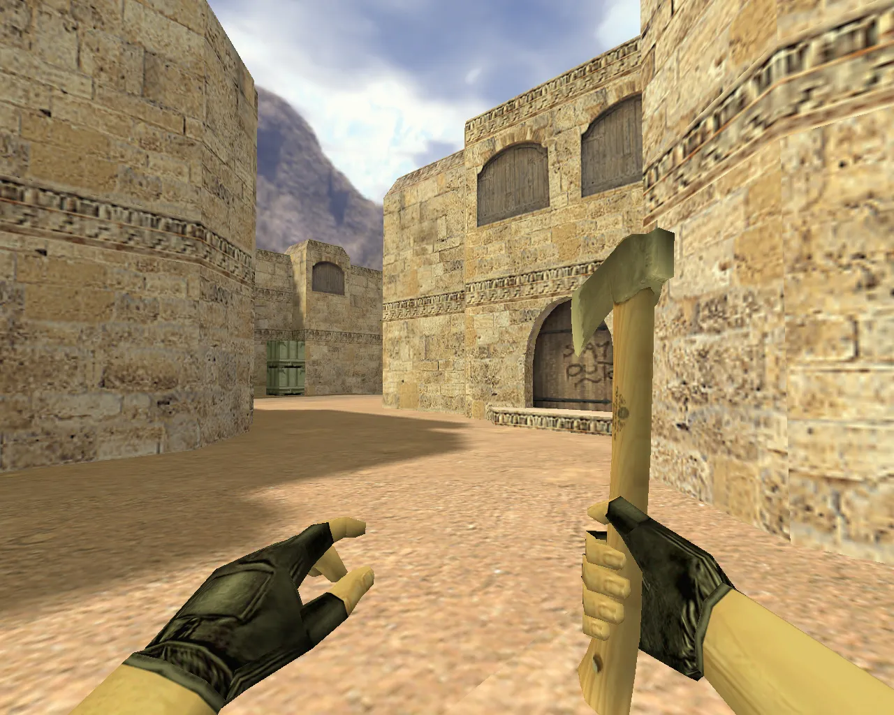 Скриншот Модель ножа «Топор» для CS 1.6: v_ p_ w_ файлы, звуки, анимация осмотра, текстуры и настройка