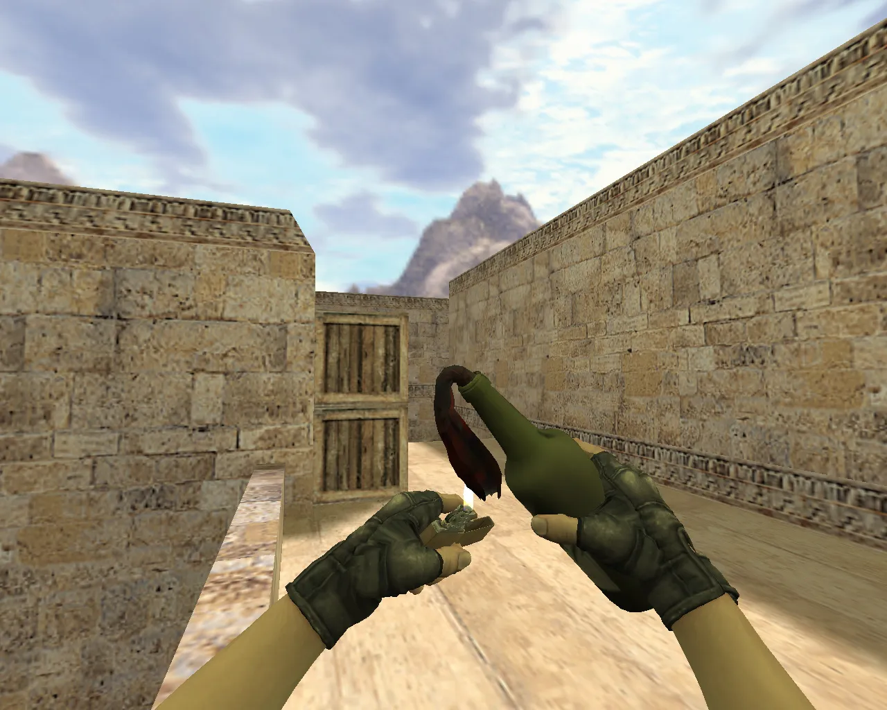 Скриншот  Модель v_ p_ w_ «Коктейль Молотова» для CS 1.6: звуки, анимация осмотра, текстуры и настройка