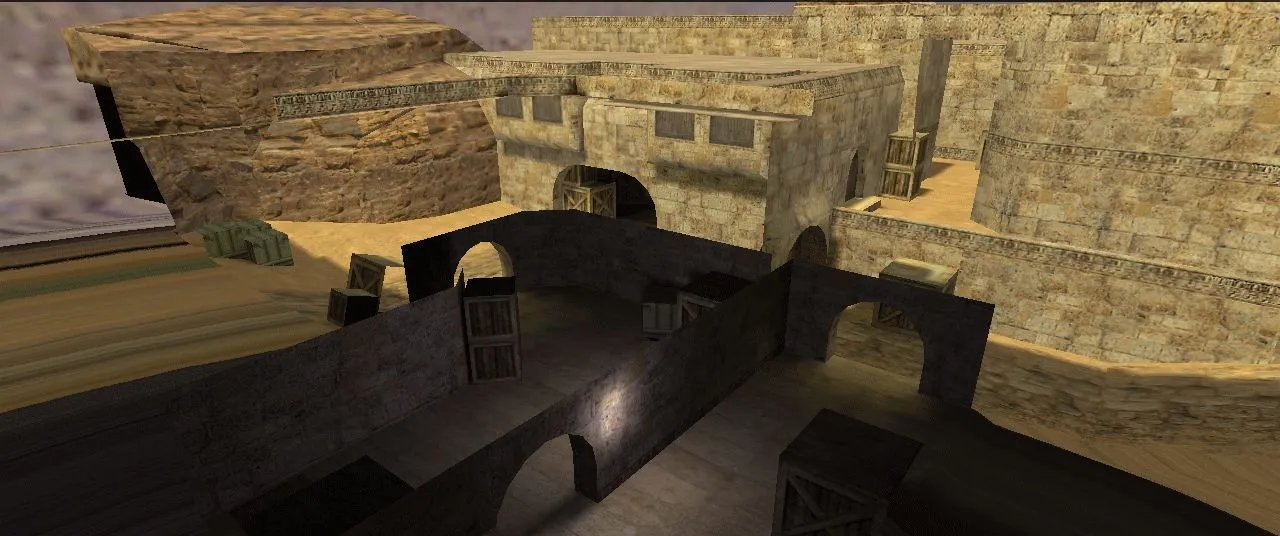 Скриншот  de_dust2_3v3 для CS 1.6: баланс сторон, точки, .nav и оптимизация карты