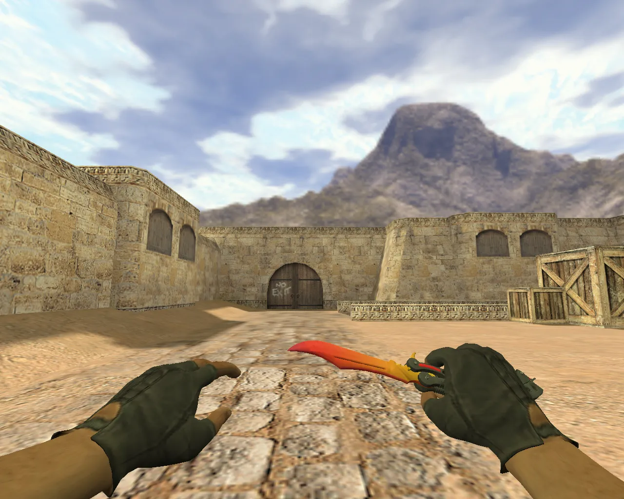 Скриншот Модель нож-бабочка «Градиент» v_ для CS 1.6: p_ и w_ файлы, звуки, анимация осмотра и качество текстур