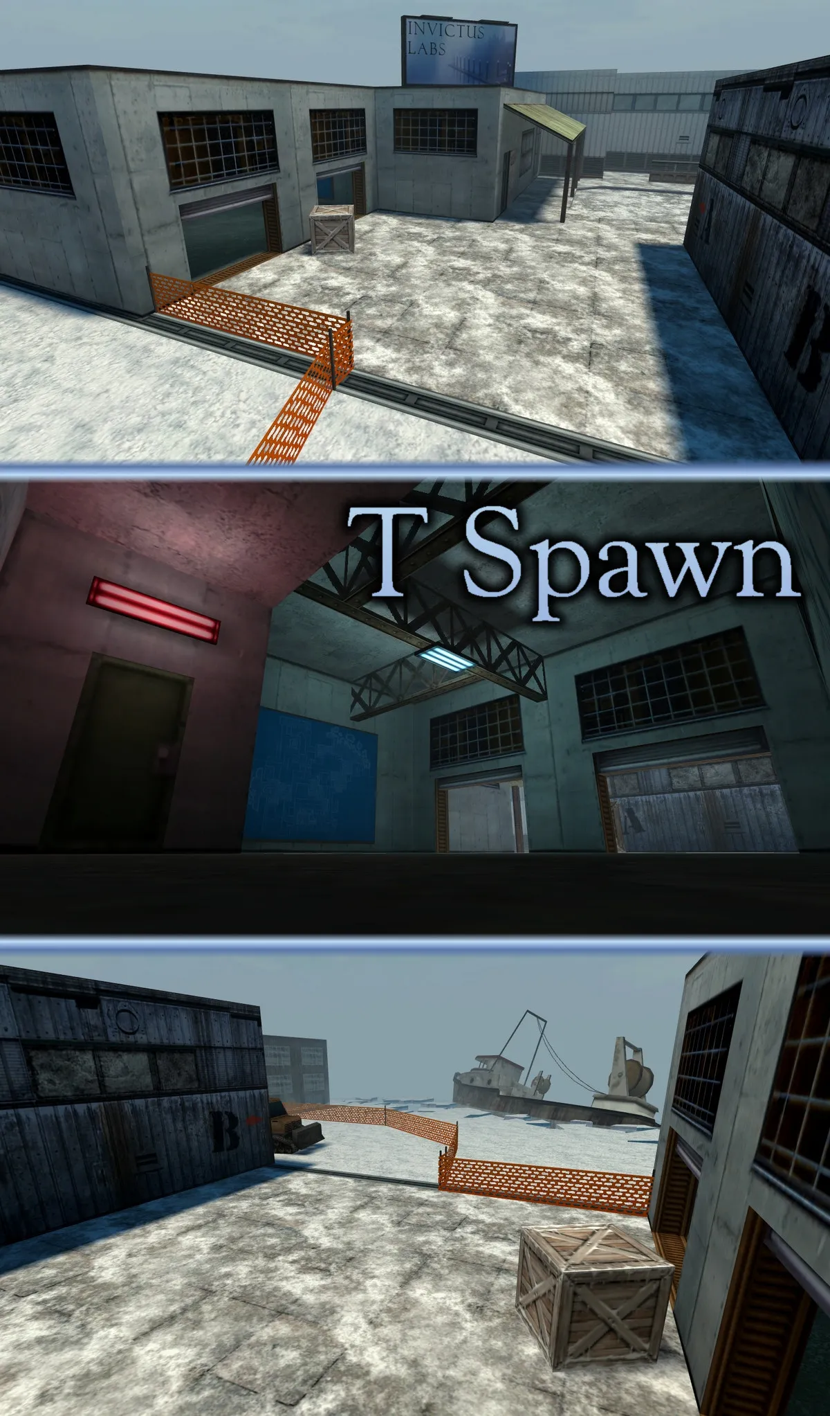 Скриншот  Карта «de_invictus_v12» для CS 1.6: Тактический анализ и детали