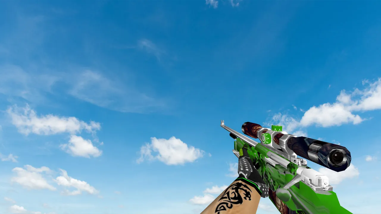 Скриншот Green Bump Weapon Pack: пак моделей оружия для CS 1.6 (v_, p_, w_, звуки, анимация осмотра, текстуры)