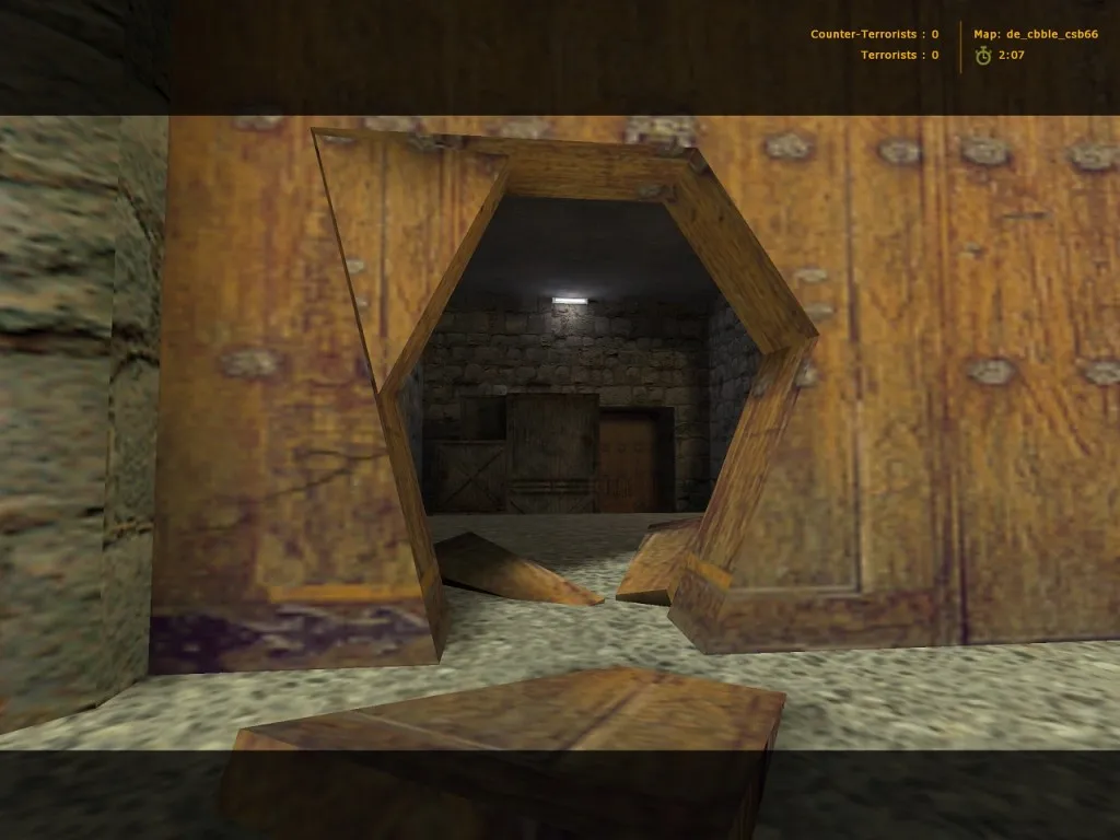 Скриншот  de_cbble_csb66 — DE карта для CS 1.6: баланс сторон, точки, .nav, оптимизация и настройка ботов