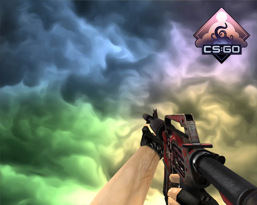 Скриншот M4A1-S | Ночной ужас (Night Terror) для CS 1.6: модель v_, p_, w_, звуки, осмотр и точные текстуры