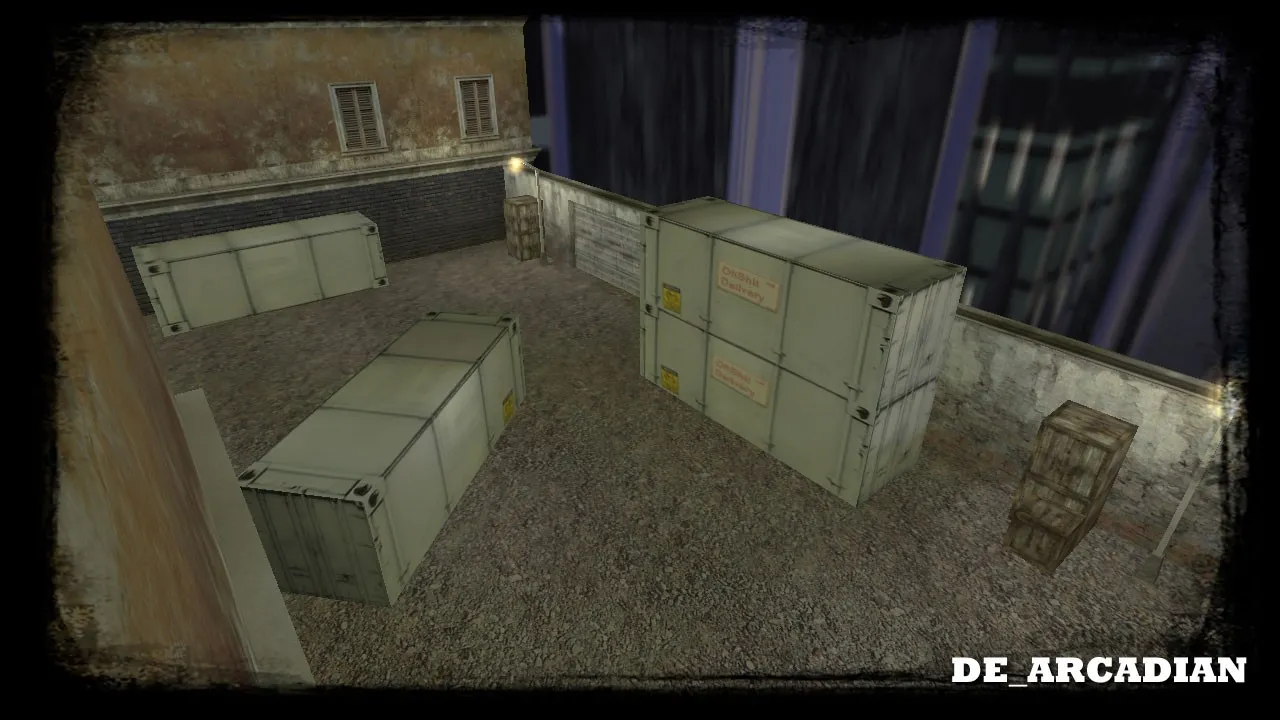 Скриншот de_arcadian_v1 карта для CS 1.6: точки, маршруты, баланс сторон, .nav, оптимизация wpoly/epoly