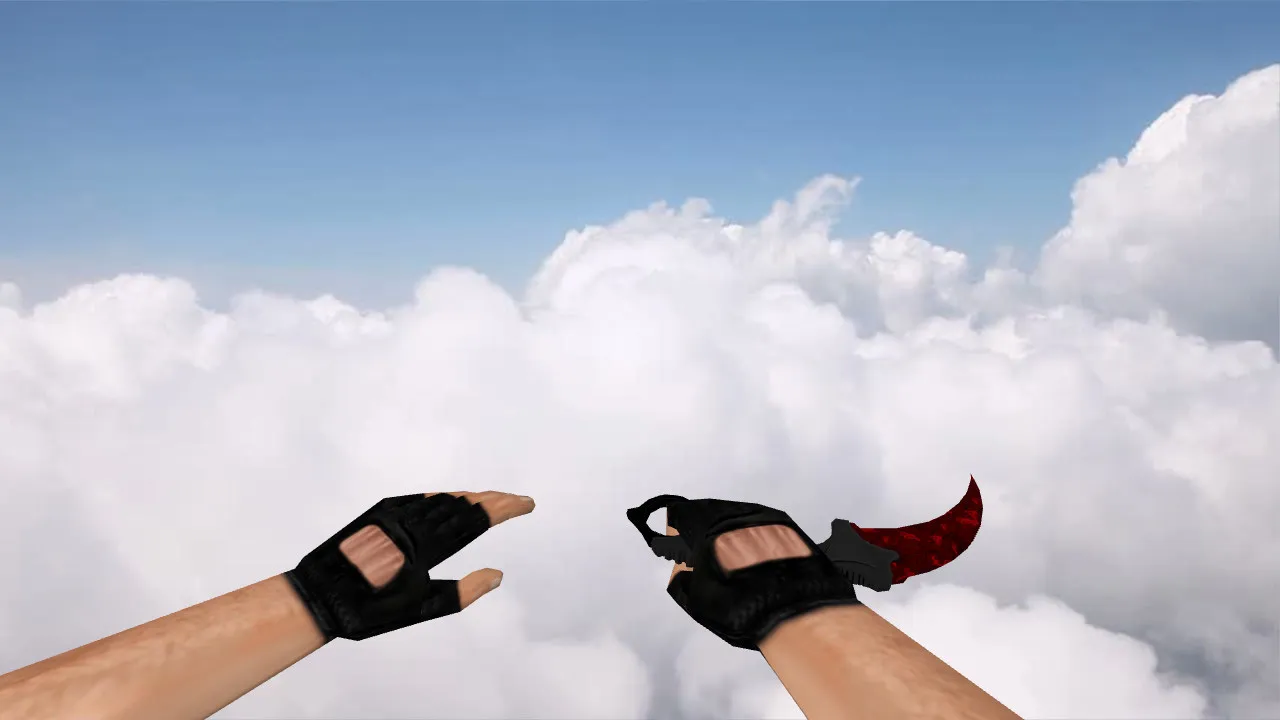 Скриншот Модель ножа Karambit Storm v_ для CS 1.6: p_ и w_ модели, звук, анимация осмотра