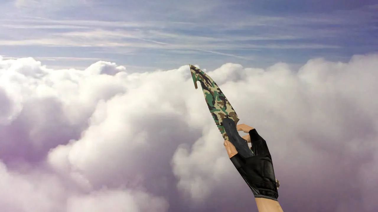 Скриншот Модель ножа «Северный лес» с лезвием-крюком v_ и p_ для CS 1.6: звук, осмотр и текстуры