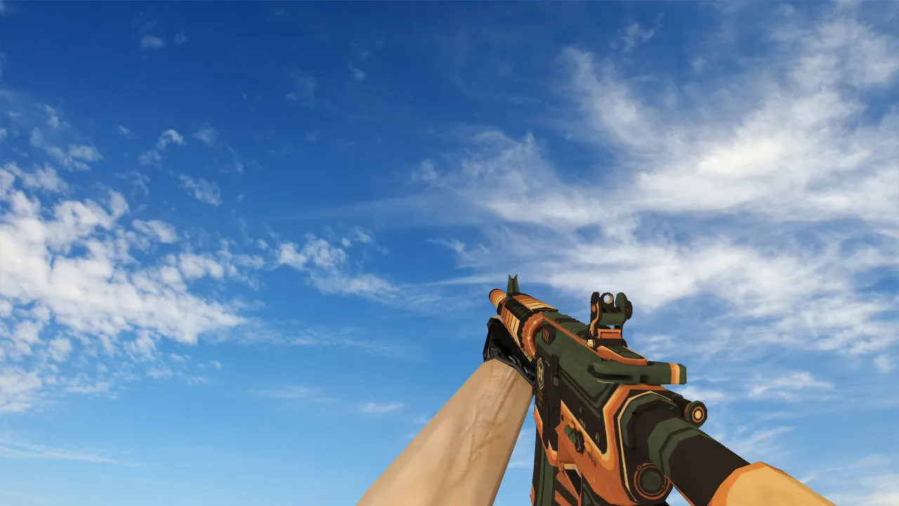 Скриншот Модель M4A4 Galactic Offensive для CS 1.6: v_ и p_ модели, звуки, анимация осмотра, текстуры и настройка